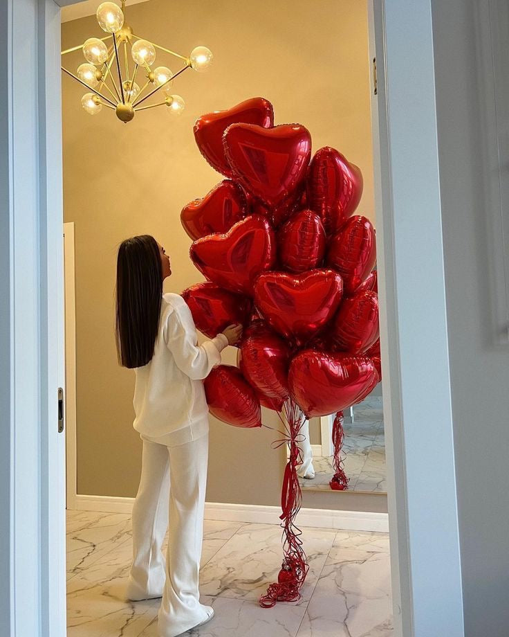 21 red foil balloon