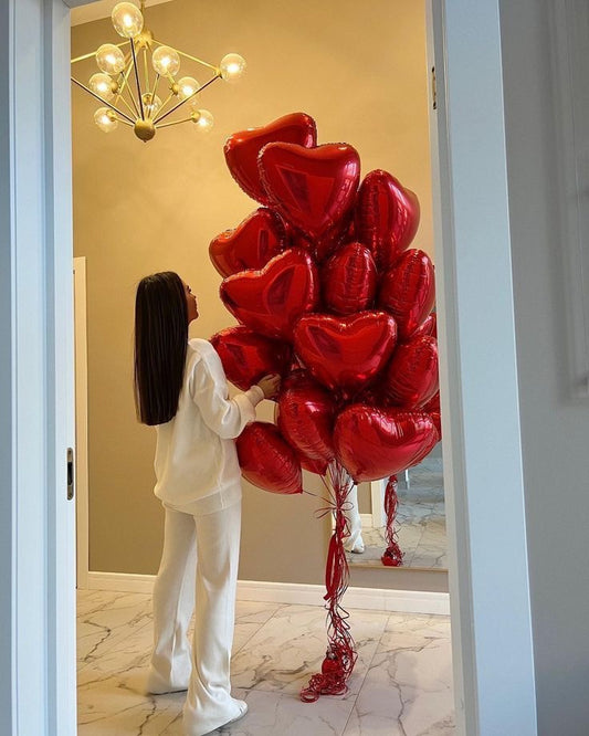 21 red foil balloon
